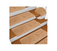 Tapis d escalier 10 pcs 65x21x4 cm Beige
