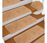 Tapis d escalier 10 pcs 65x21x4 cm Beige Beige G