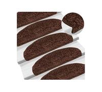 Vidaxl Tapis D'escalier 10 Pcs 65x25 Cm Marron
