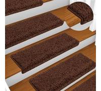Tapis d escalier 10 pcs 65x21x4 cm Marron marron G