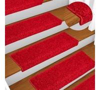 Tapis d escalier 10 pcs 65x21x4 cm Rouge Rouge G