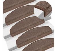 Tapis d escalier 10 pcs 65x24x4 cm Marron café Brun G
