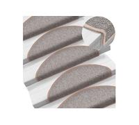 Tapis d escalier 10 pcs 65x24x4 cm Marron clair