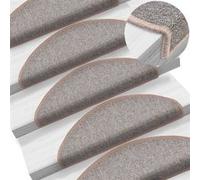 Tapis d escalier 10 pcs 65x24x4 cm Marron clair Brun G