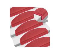 Tapis d escalier 10 pcs 65x24x4 cm Rouge bordeaux