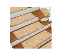 Tapis d escalier 15 pcs 65x21x4 cm Marron