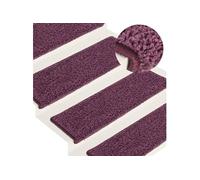 Tapis d escalier 15 pcs 65x21x4 cm Violet foncé