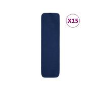 Tapis d escalier 15 pcs 70x20 cm Bleu marine Rectangulaire
