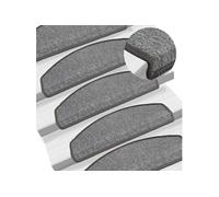 Tapis d escalier 15 pcs Gris foncé 65 x 24 x 4 cm