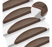Tapis d escalier 15 pcs Marron café 56 x 17 x 3 cm