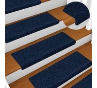 Tapis d'Escalier 15 pcs, Protections d'Escalier Antidérapantes, Moquettes de Marches Insonorisantes, Décorations Intérieur, Tissu Aiguilleté