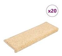 Tapis d escalier 20 pcs 65x21x4 cm crème Crème G