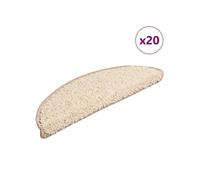 Tapis d escalier 20 pcs crème 56x17x3 cm