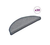 Tapis d escalier 30 pcs gris clair et bleu 56x17x3 cm
