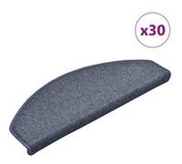 Tapis d escalier 30 pcs gris foncé et bleu 65x24x4 cm