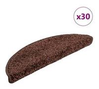 Vidaxl Tapis D'escalier 30 Pcs Marron 56x17x3 Cm