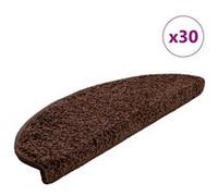Tapis d escalier 30 pcs marron 65x21x4 cm Marron G
