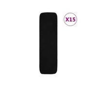 Vidaxl Tapis D'escalier Antidérapants 15pcs 75x20cm Noir Rectangulaire