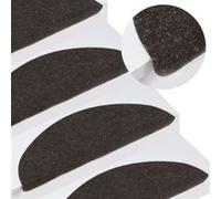 vidaXL Tapis d'escalier 10 pièces antidérapants Noir 65 x 22,5 cm