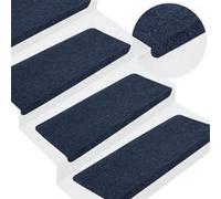 Tapis d escalier auto adhésifs 15 pcs 65x24,5x3,5 cm Bleu