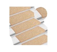Tapis d escalier auto adhésifs 15 pcs Marron clair 65x21x4 cm