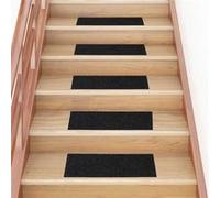 Tapis d escalier auto adhésifs 30 pcs noir 60x25 cm