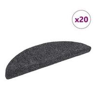 Tapis d escalier autocollant 20 pcs gris foncé 56x17x3 cm