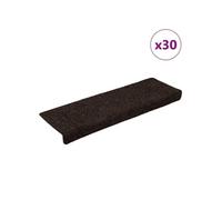 Tapis d escalier autocollant 30 pcs marron 65x21x4 cm