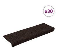 Tapis d escalier autocollant 30 pcs marron 65x21x4 cm Marron G