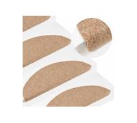 Tapis d escalier autocollants 15 pcs 56x17x3 cm Beige Beige G