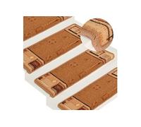 Tapis d escalier autocollants 15 pcs 65x21x4 cm Beige