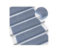Tapis d escalier autocollants 15 pcs 65x21x4 cm Bleu