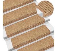 Vidaxl Tapis D'escalier Autocollants 15 Pcs 65x25 Cm Orange