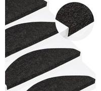 vidaXL Tapis d'escalier autocollants 15 pcs 65x22,5x3,5 cm Anthracite