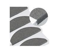 vidaXL Tapis d'escalier autocollants 15 pcs 65x22,5x3,5 cm Gris 136397