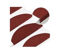 Tapis d escalier autocollants 15 pcs 65x22,5x3,5 cm Rouge