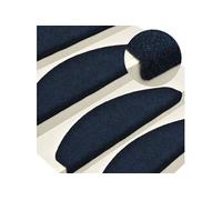 Tapis d escalier autocollants 15 pcs Bleu 56x17x3 cm Aiguilleté