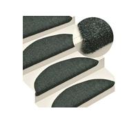 Tapis d escalier autocollants 15 pcs Vert 56x17x3 cm Aiguilleté vert G