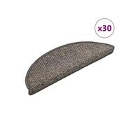 Vidaxl Tapis D'escalier Autocollants 30 Pcs 56x17x3 Cm Marron Beige