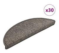 Vidaxl Tapis D'escalier Autocollants 30 Pcs 56x17x3 Cm Marron Beige