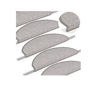 vidaXL Tapis d'escalier autocollants Aspect sisal 15 pcs 65x21x4 cm Beige