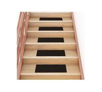 Tapis d escalier autocollants Rectangulaire 15 pcs 60x25 cm Brun G