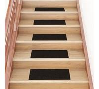 Tapis d escalier autocollants Rectangulaire 15 pcs 60x25 cm Brun G