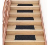 vidaXL Tapis d'escalier autocollants Rectangulaire 15 pcs 60x25cm Gris 326913