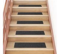 Tapis d escalier autocollants rectangulaire 15 pcs 76x20 cm Gris G