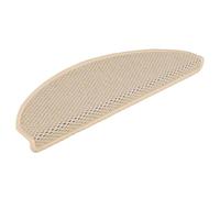 Tapis d’Escalier Sisal 15 Pièces 65 x 21 x 4 cm Berber | Adhésif au dos, lavable, insonorisant, pliable, protège dessus et devant des marches
