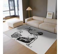 Tapis d’Espace Rugs lavables pour Le Salon 100x200cm Grand Pop Art Abstrait Moderne Sol intérieur Souple Moquette antidérapante pour Salle à Manger Tapis Graffiti Artistique