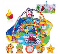 Tapis D?éveil Bébé 2en1 Anika Avec Fonction Parc Et Jouets Interactifs Blue/yellow TU