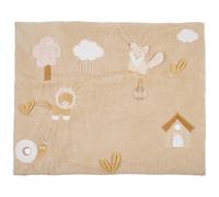 Tapis D?éveil Bébé En Velours Bouclette Avec Activités Sensorielles Marron, Écru TU