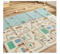 Tapis d’Éveil Bébé Évolutif 180×150 cm - Tapis Bébé Pliable Imperméable et Épais Motifs Voitures Grande Taille Doux et Coloré